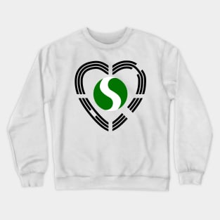 Korean Nigerian Multinational Patriot Flag Series (Heart) Crewneck Sweatshirt